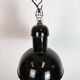 Black Enamel Industrial Pendant Lamp from AEG, 1930s