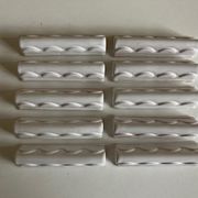 Set of 10 knife holders festoons in glazed clay Pierre Motton in Gien 1960