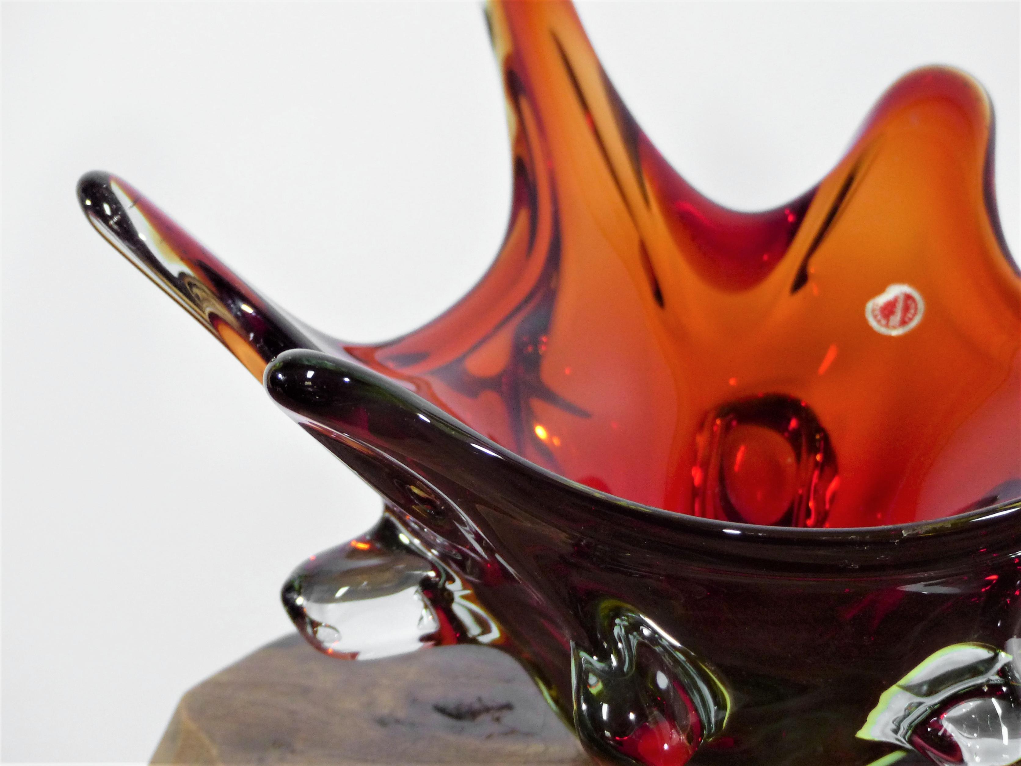 Vintage Murano glass cut