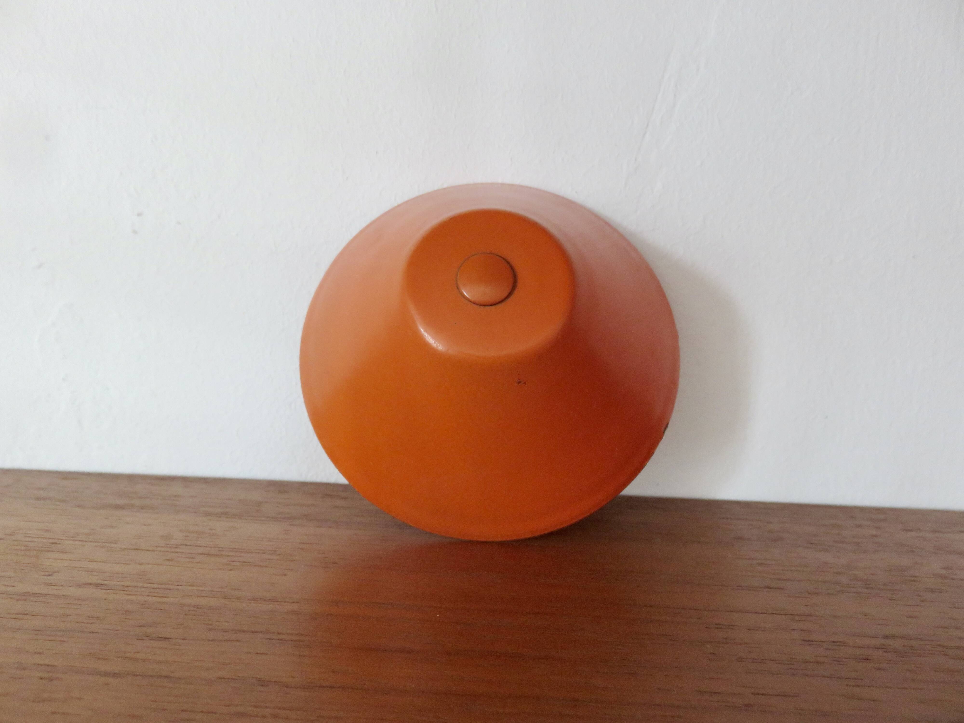 Lampe pince " champignon " orange années 60 70