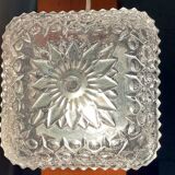 Vintage molded glass ceiling lamp