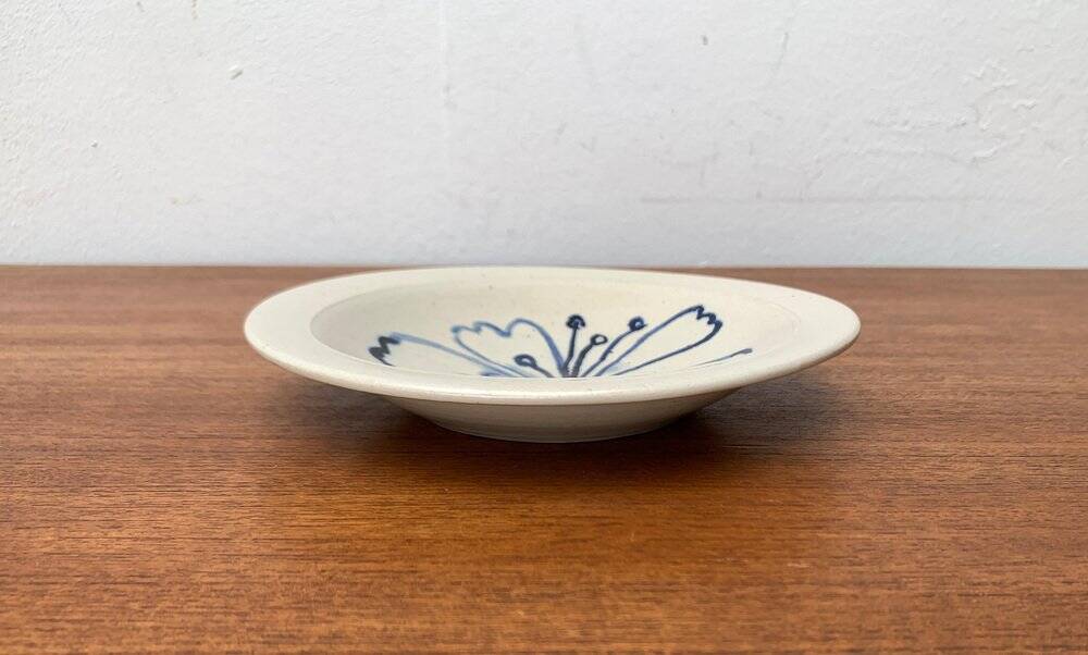Mid-Century Studio Pottery Plate Bowl from Wallakra, Sweden, 1960s