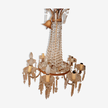 Crystal chandelier, year 1970, Louis XVI style