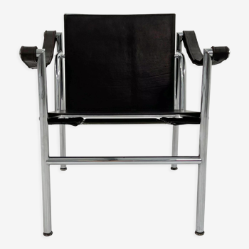 Fauteuil LC1 noir par Le Corbusier pour Cassina, 1970