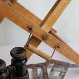 Folding wooden stool