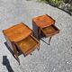 Pair of Louis XV style bedside tables in cherry wood.