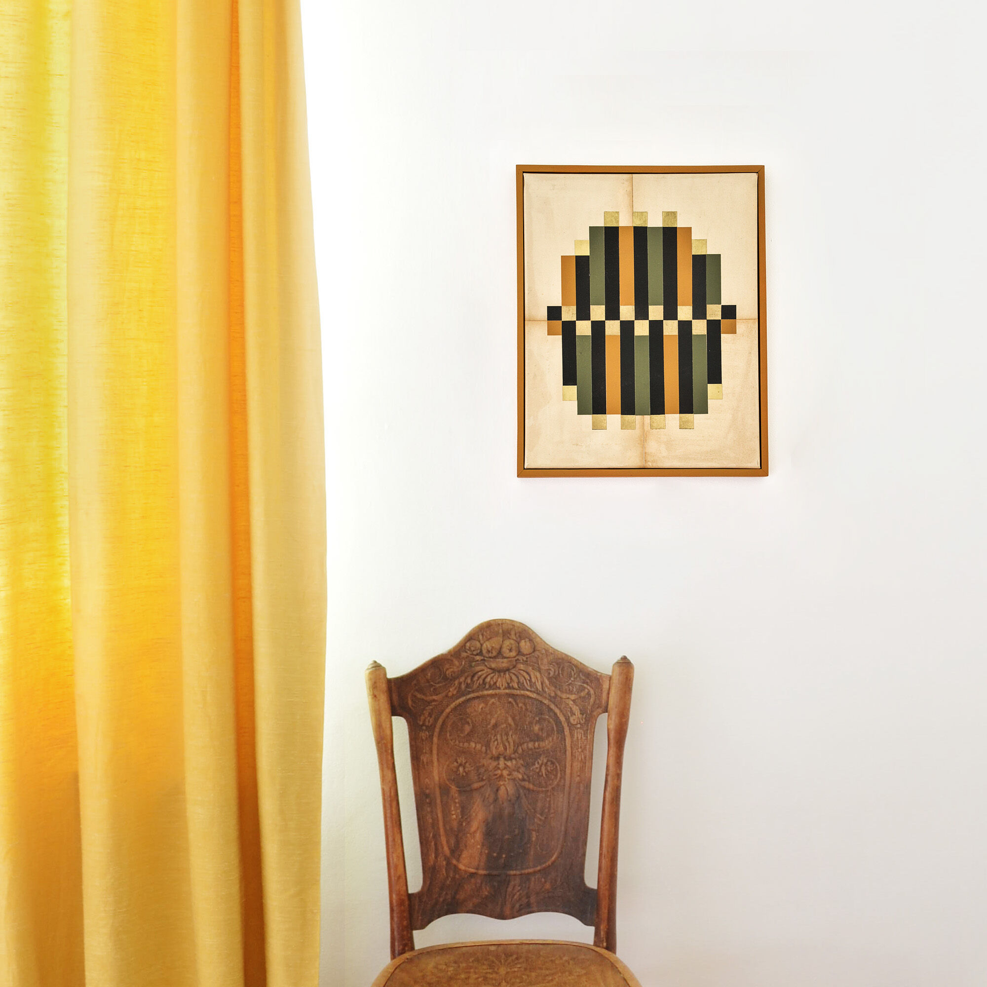 Collage on canvas • stripe t2 • signed eawy