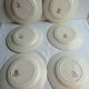 6 GIEN's Maroon Bird Dessert Plates, Provençal style with Hirondelle