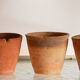 5 antique terracotta pots