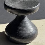 Pawn Black - Stool, side table, end table in solid mango wood.