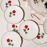 Dessert plates Claudia Amandinoise and vintage mandiant