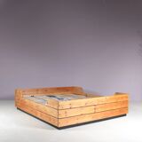 1970s pine wooden bed from Finland