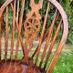 4 Windsor wheelback chairs in dark oak