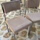 2 chaises 70 re-tapissées, années