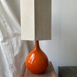 Lampe en céramique orange
