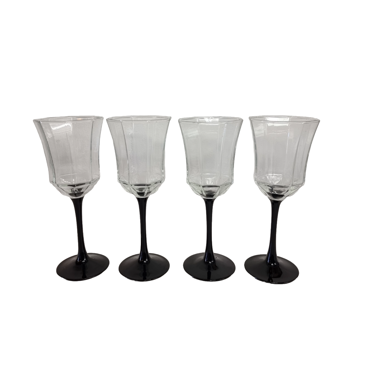 Vintage French white wine glasses by Luminarc