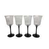 Vintage French white wine glasses by Luminarc