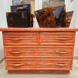 Maugrion rattan chest of drawers