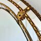 Large vintage Spanish Venetian-style wall mirror, brass, 1980s Hollywood Regency