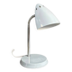 Vintage desk lamp Kompernass adjustable in pearl grey lacquered metal.