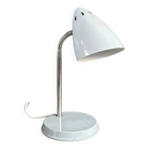 Vintage desk lamp Kompernass adjustable in pearl grey lacquered metal.