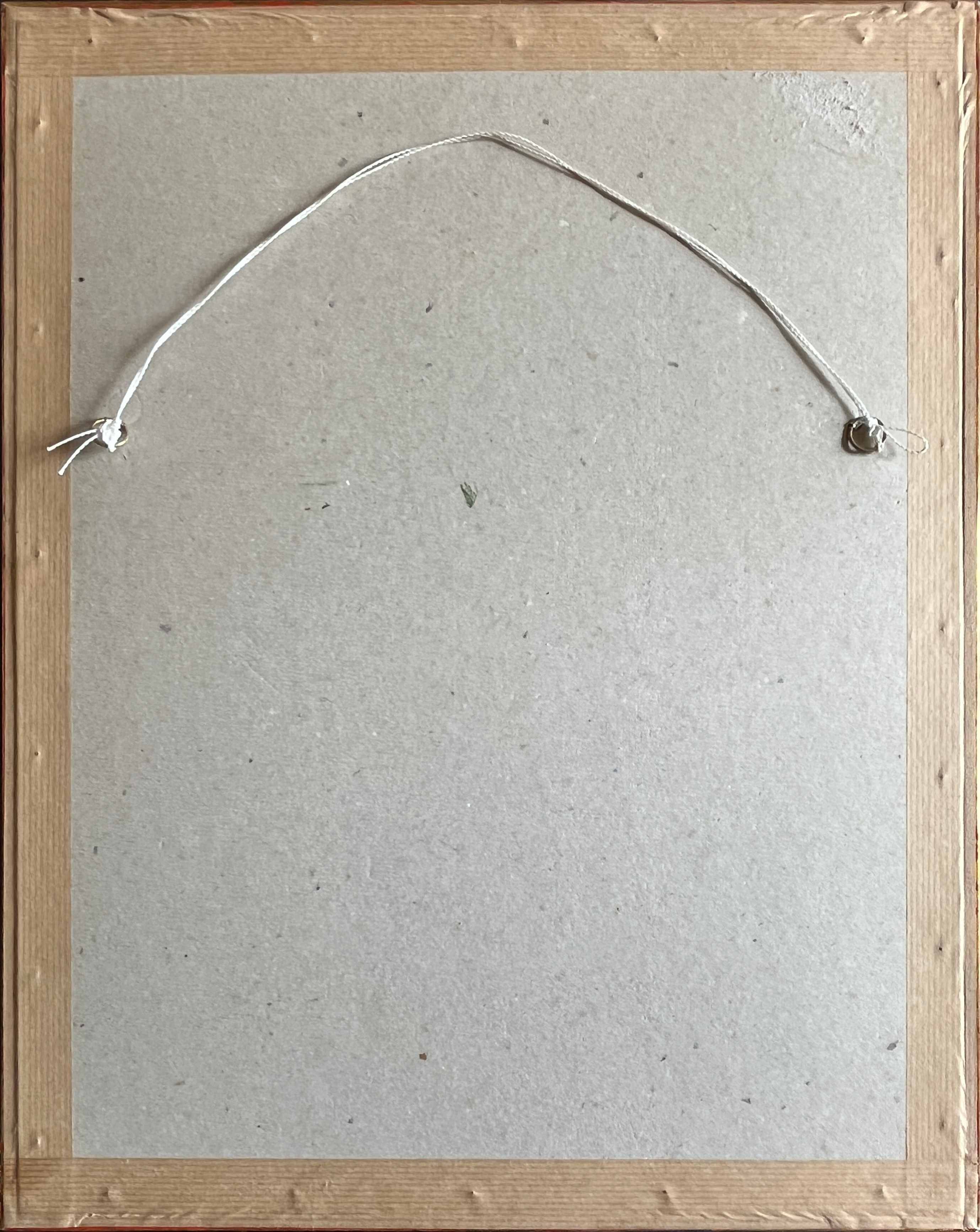 Watercolour painting by M. Romany (?) 1891, tree-lined and lively farmyard.