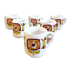 Série de 6 mugs design Mobil années 70