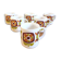 Série de 6 mugs design Mobil années 70