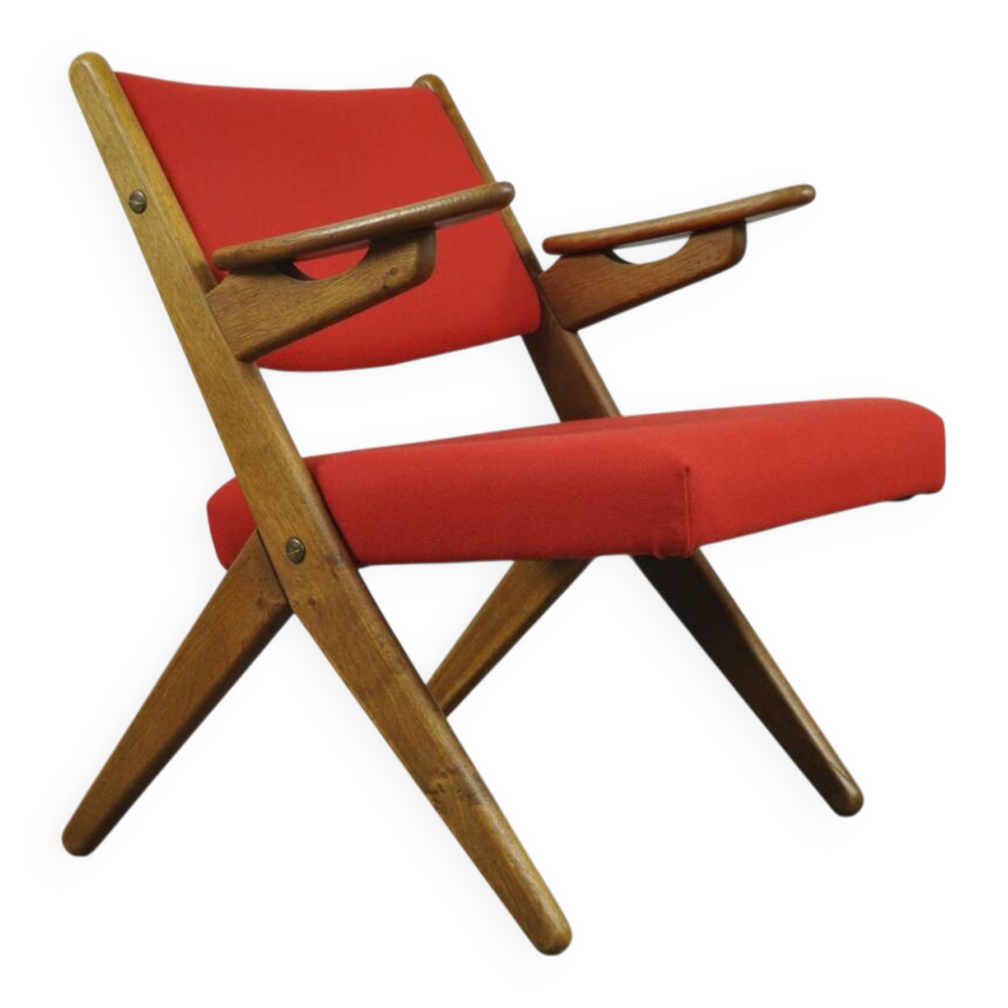 Danish vintage armchair by Arne Hovmand Olsen in OAK, 1960s