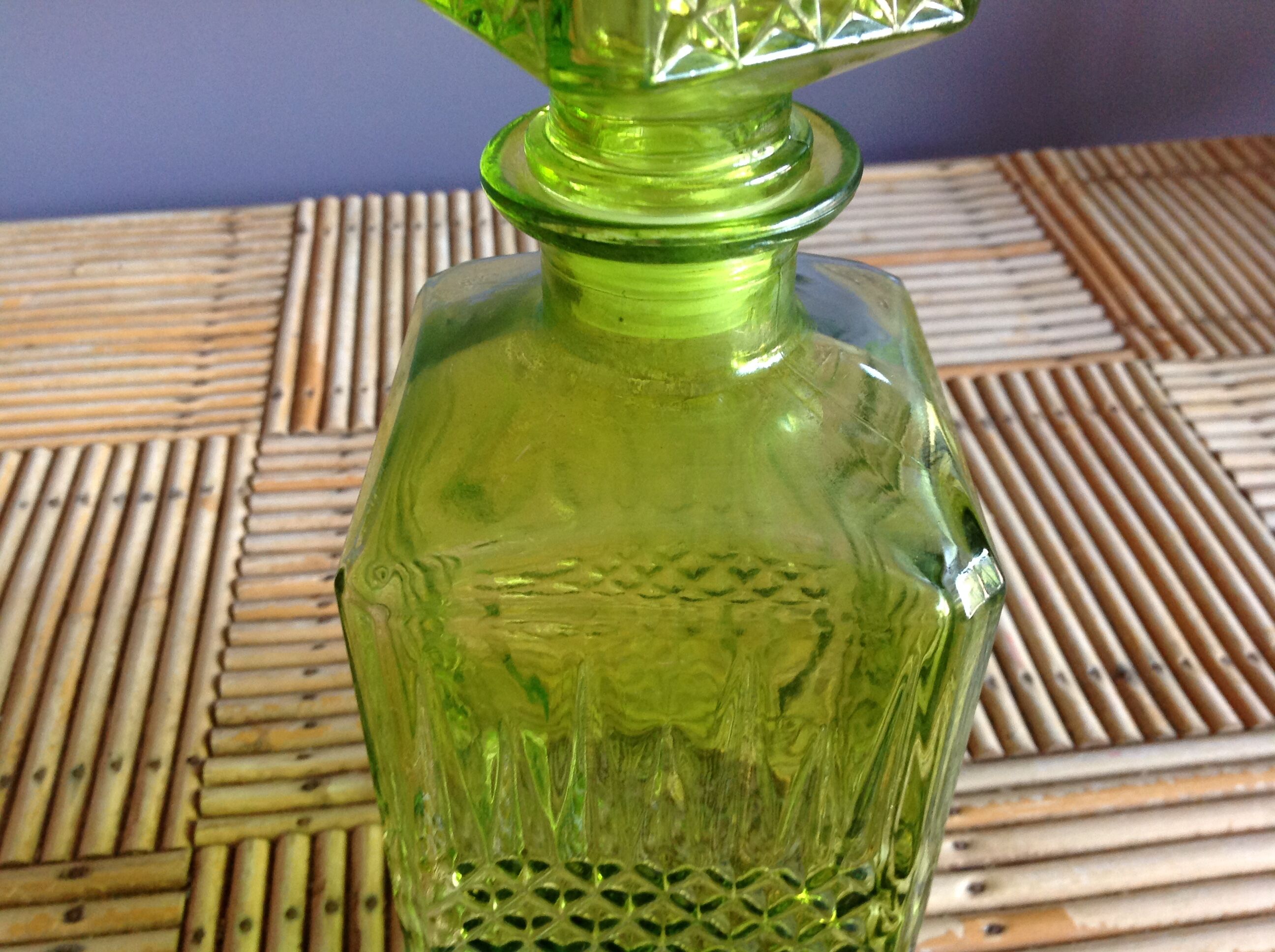Vintage green carafe