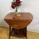 Antique Edwardian Mahogany Oval Drop Leaf Side Table (Circa 1900–1930)