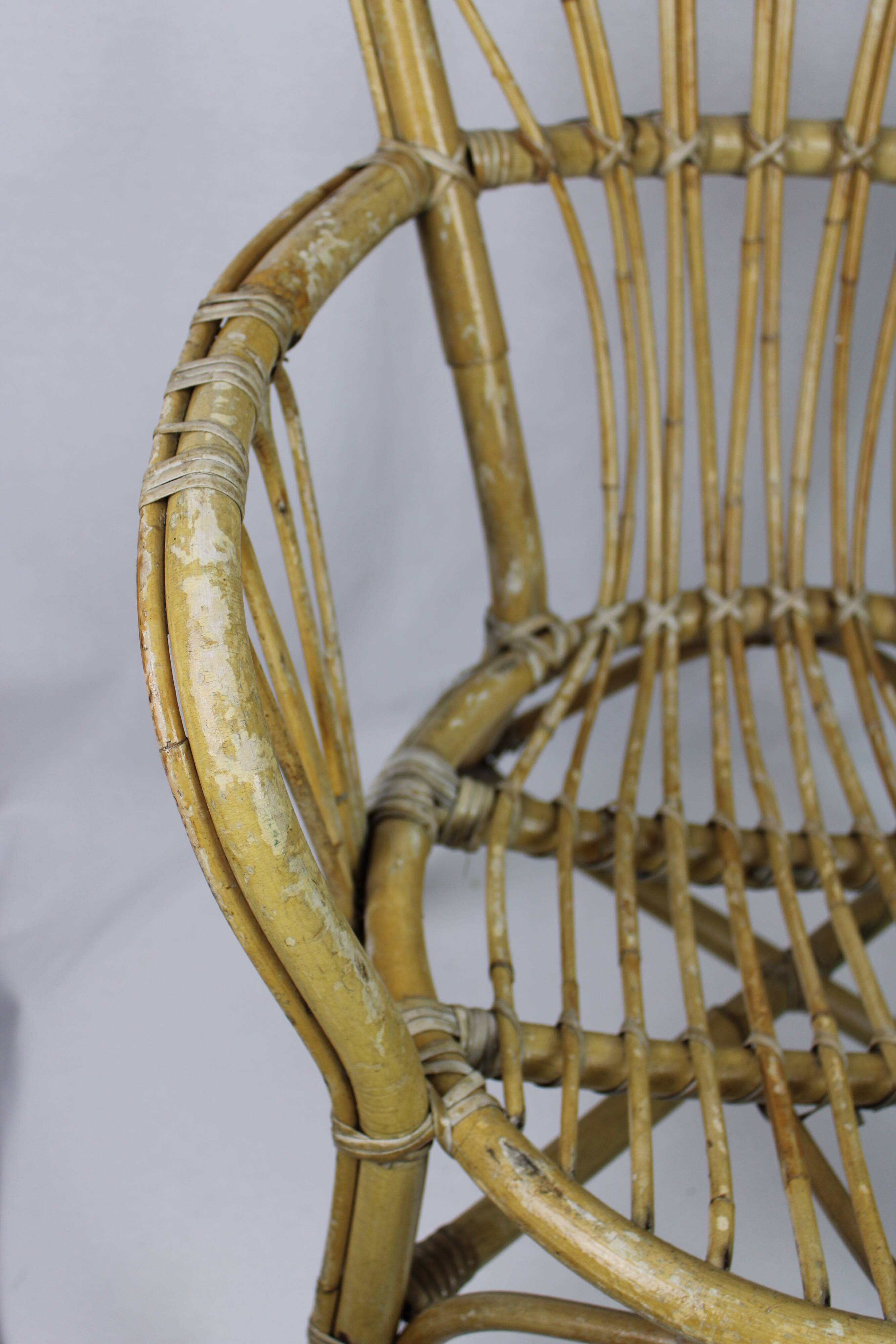 Rattan armchair