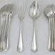 Christofle Japanese, 6 table settings, 12 pieces in silver-plated metal.