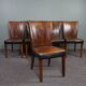 Set of 5 sheepskin dining chairs