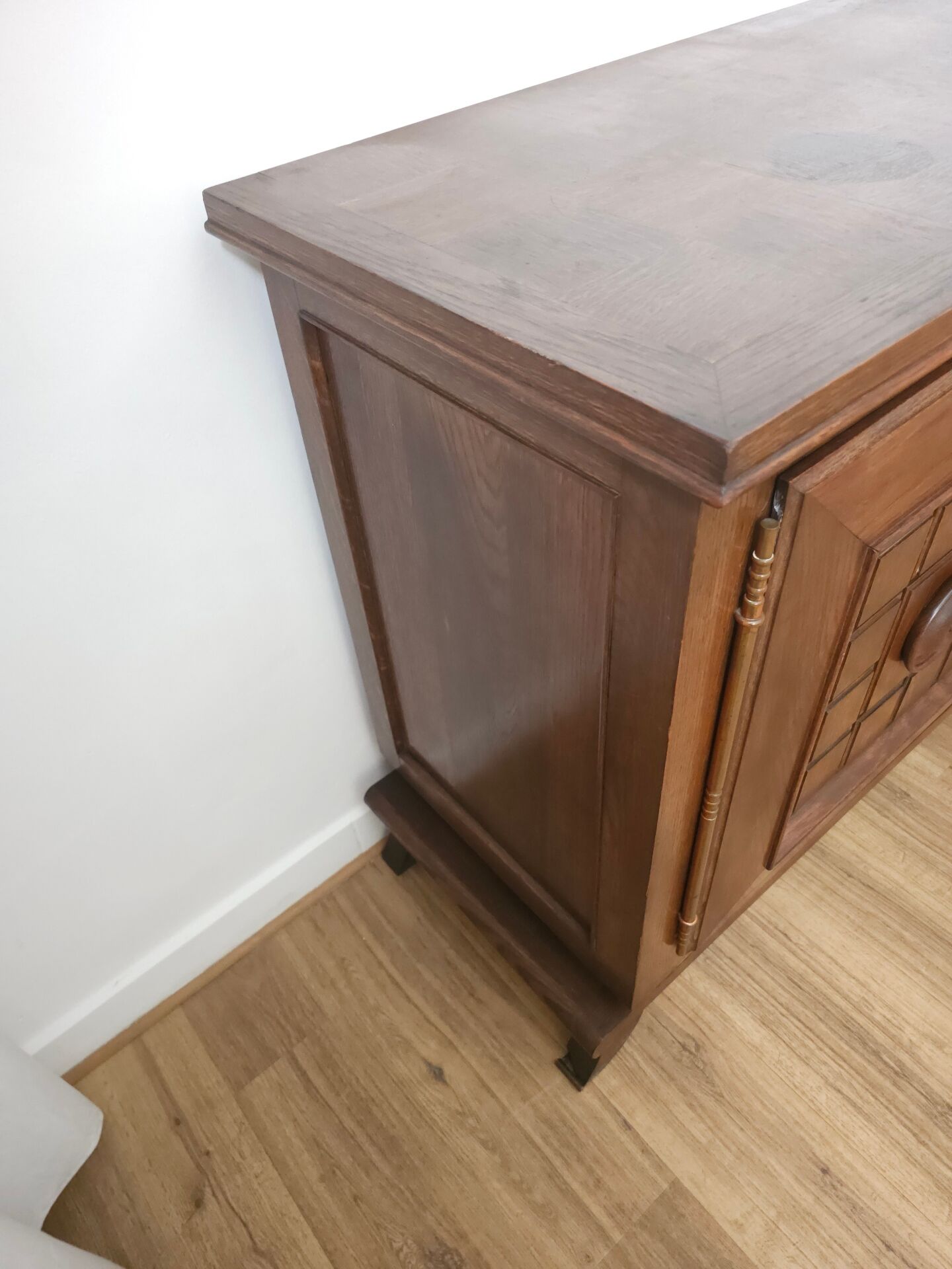 1940s Solid French Oak Sideboard — In the style of Charles Dudouyt