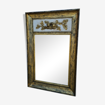 Miroir trumeau en bois doré - 116x75cm