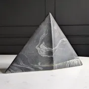 Geometric ceramic vase, mixed clay in IKEBANA & brutalist style