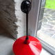 Metal and opaline lantern suspension from the 1960s.