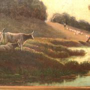 Landscape painting of Tuscany Italy
