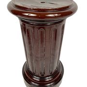 Complete in brown-toned enamelled ceramic, planter on its column