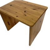 Vintage pine wood nesting tables  mimiset side tables set of 3