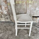 Vintage white wood baumann bistro chair old style #d541