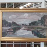 Marine oil on canvas signed