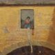 Old painting signed by Giuseppe Canella Lecco Pier 1837