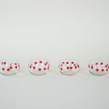 Set of glass bowls, Italian design, 1980s, made in Italy