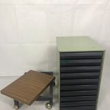 Metal filing cabinet with drawers