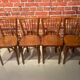 Lot de 4 chaises bistrot en bois vernis