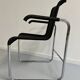 6 black tubular chairs design by Axel Bruchhäuser model D20 bauhaus