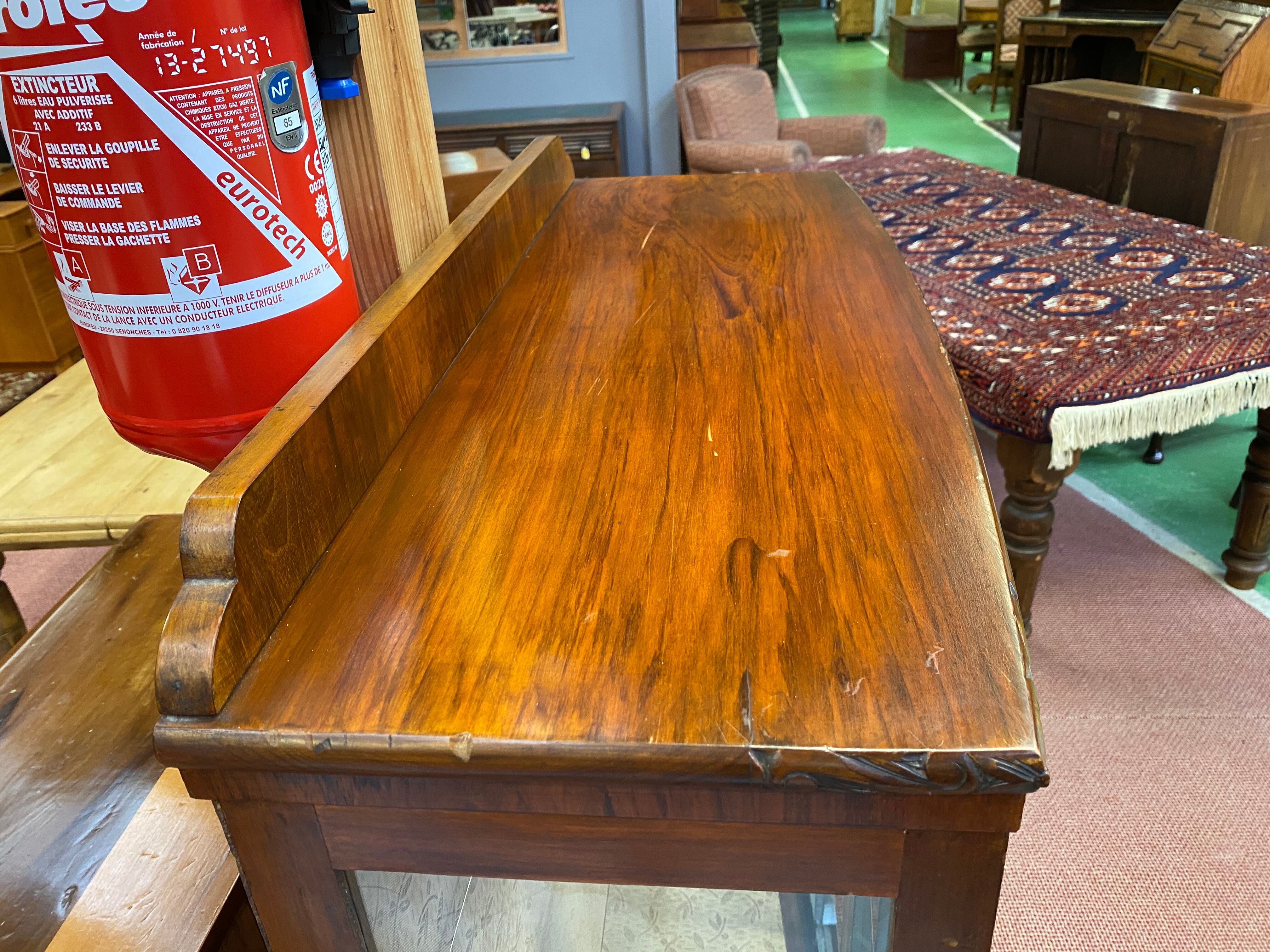 English art deco walnut showcase