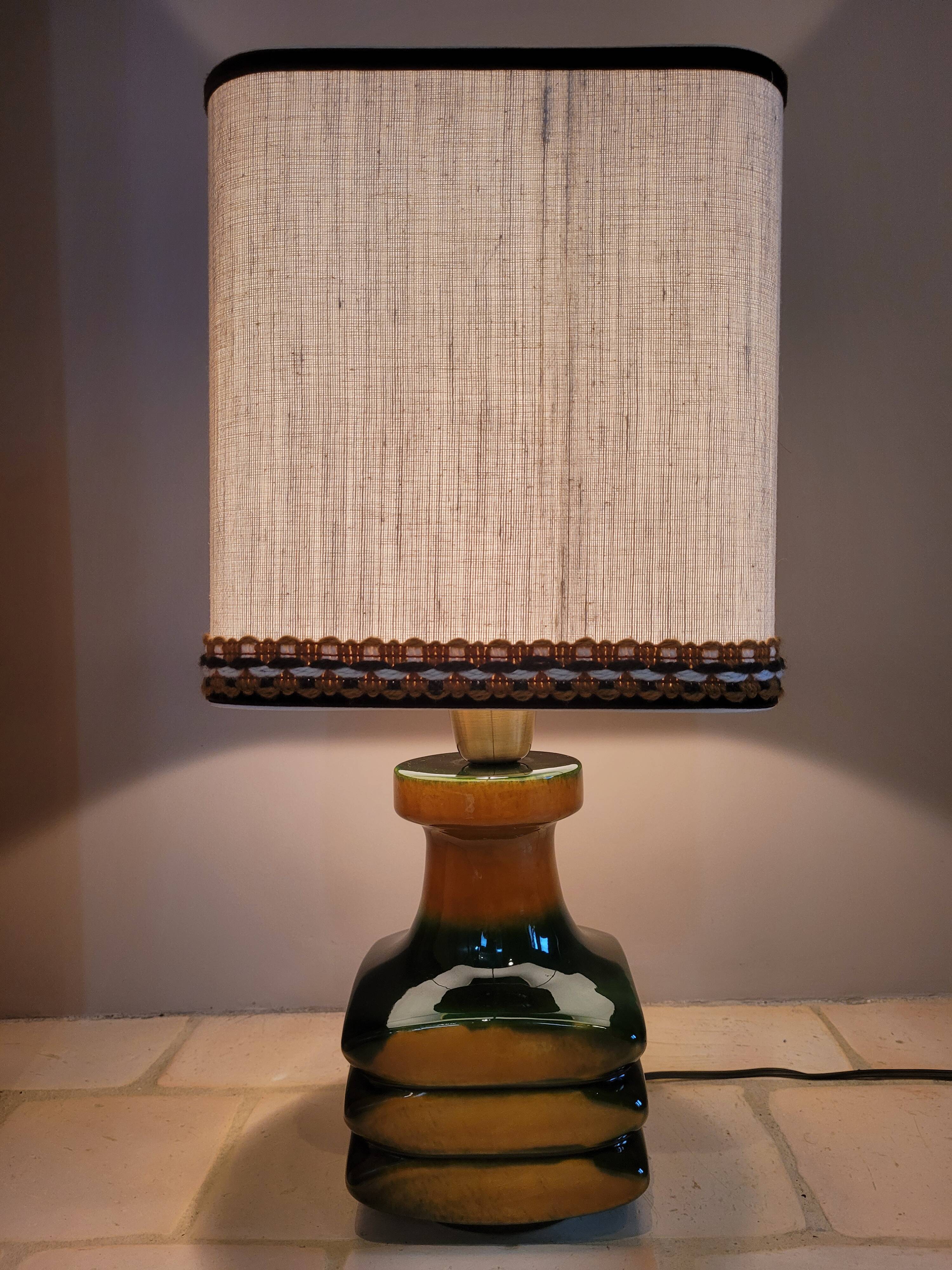 Old vintage design ceramic lamp from the 70s CARI ZALLONI for Steuler